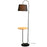 LED Floor Lamp Standing With Table Matt Black Modern Elegant Adjustable Height - Image 3