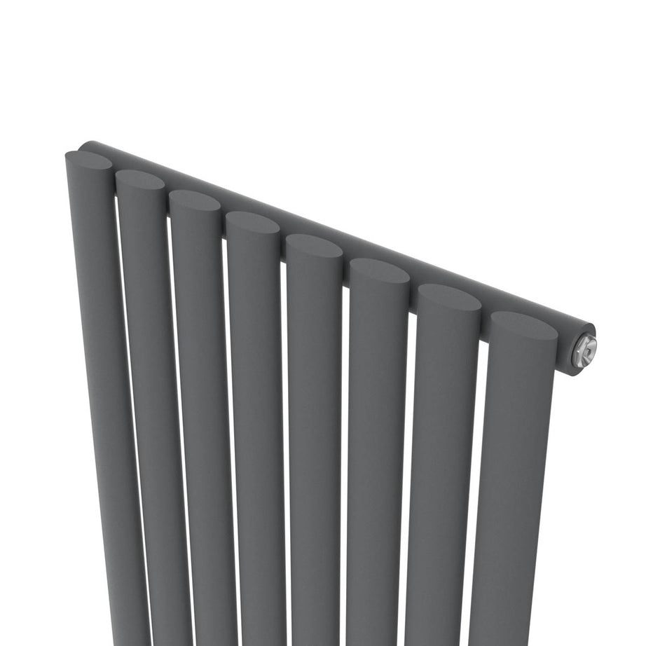 Designer Radiator Anthracite Thermodynamic Vertical Flat Panel (H)180x(W)48cm - Image 5