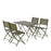 Outdoor Dining Table Folding Lightweight Green Metal 4 Seater Rectangular Bistro - Image 3