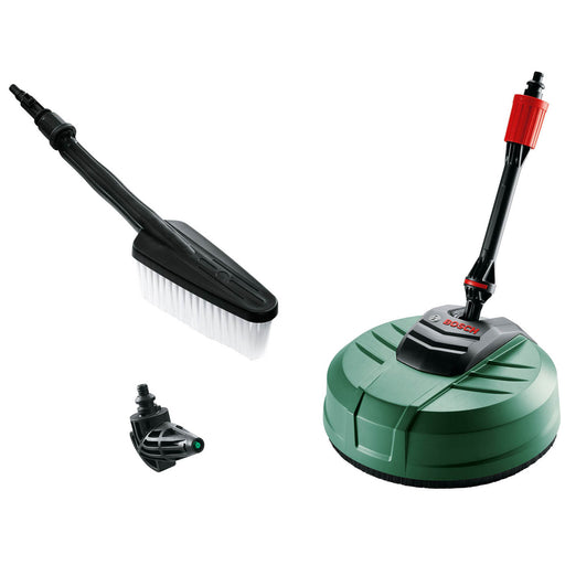 Bosch Pressure Washer Attachment Kit 3 Piece Patio Cleaner Wash Brush Nozzle - Image 1
