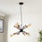 Ceiling Light pendant 6 Lamp Steel Matt Black Copper Effect Dimmable Industrial - Image 3