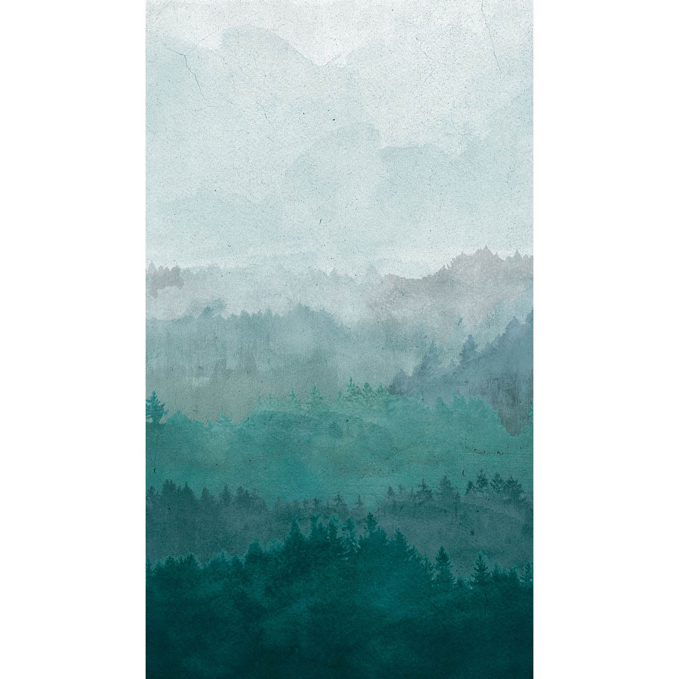 Wallpaper Mural Matt Green Forest Landscape Removable Washable Modern 4.45m² - Image 3