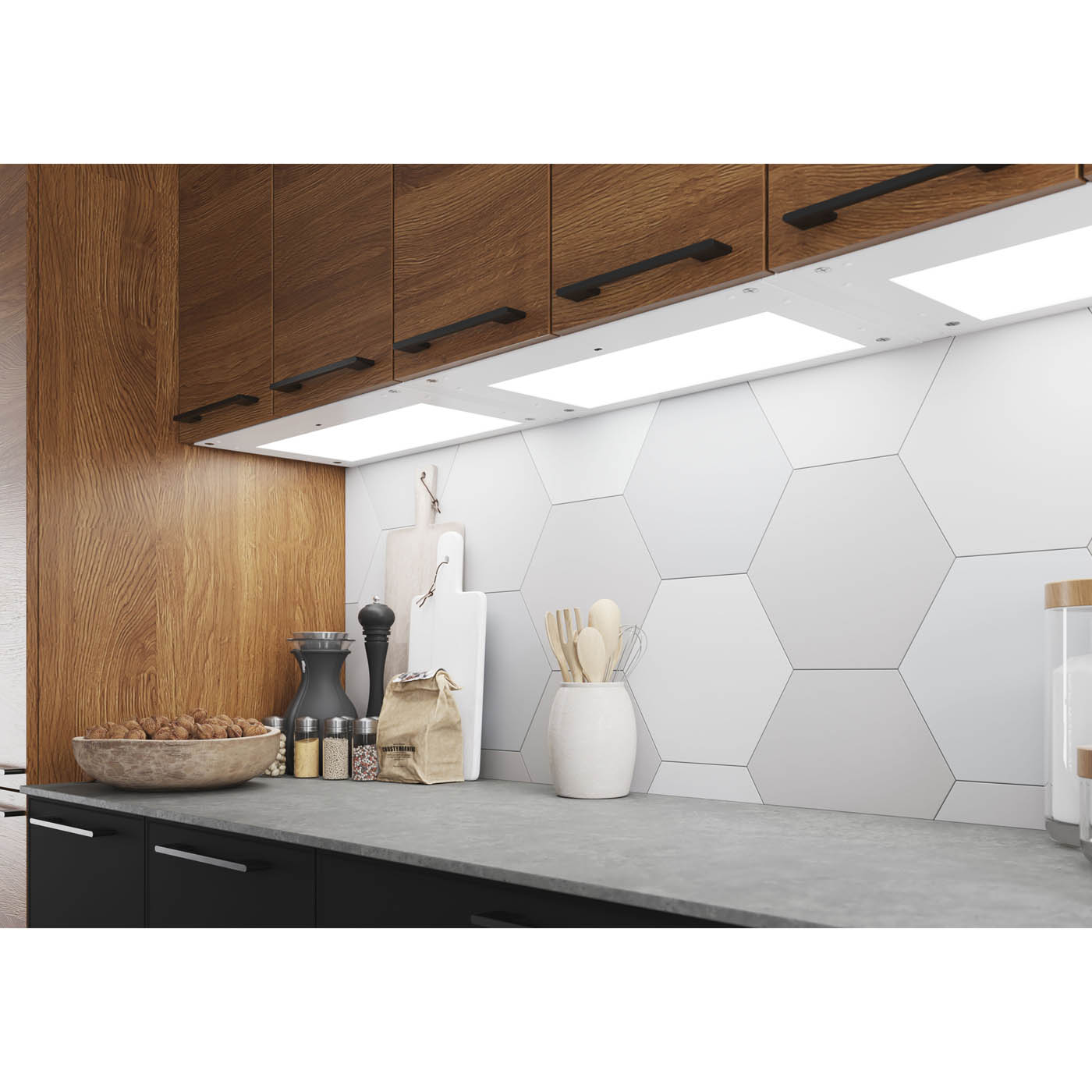 Under Cabinet Light LED Cool Warm White Motion Control White (L)319mm (W)564mm - Image 3