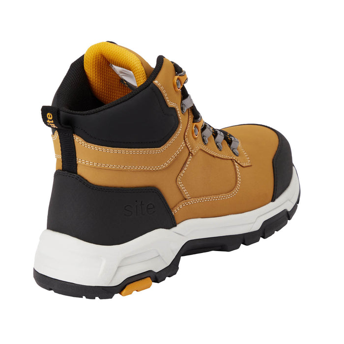 Site Safety Boots Mens Tan Regular Fit Steel Toe Cap Waterproof Shoes Size 11 - Image 4