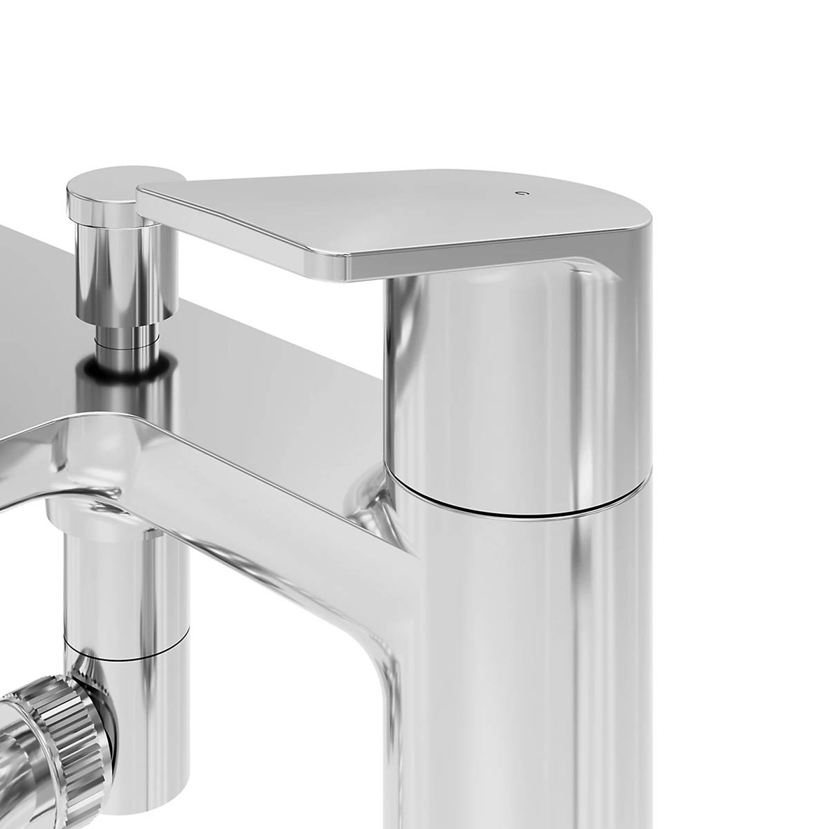 Bath Filler Tap With Hand Held Set Chrome Double Lever Single Spray Pattern - Image 5