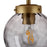 Ceiling Light Flush Pendant Gold Smoked Glass Dimmable Weatherproof Outdoor 15W - Image 4