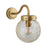 Outdoor Wall Light Satin Gold Dimmable Champagne Globe Glass Shade Garden Porch - Image 4