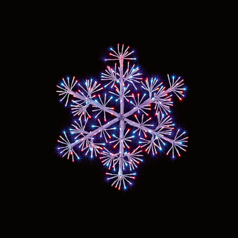 Multicolour Starburst Snowflake LED Christmas Light Indoor Outdoor(H) 600mm - Image 1