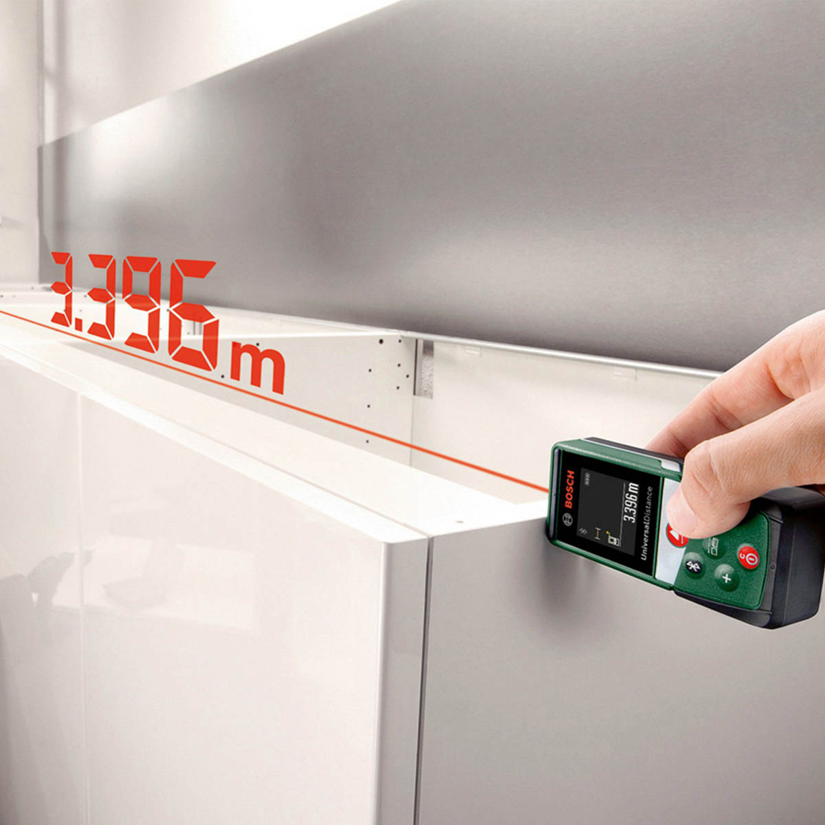 Bosch Laser Distance Measurer 40m Cordless LCD Display Indoor Area Volume - Image 3