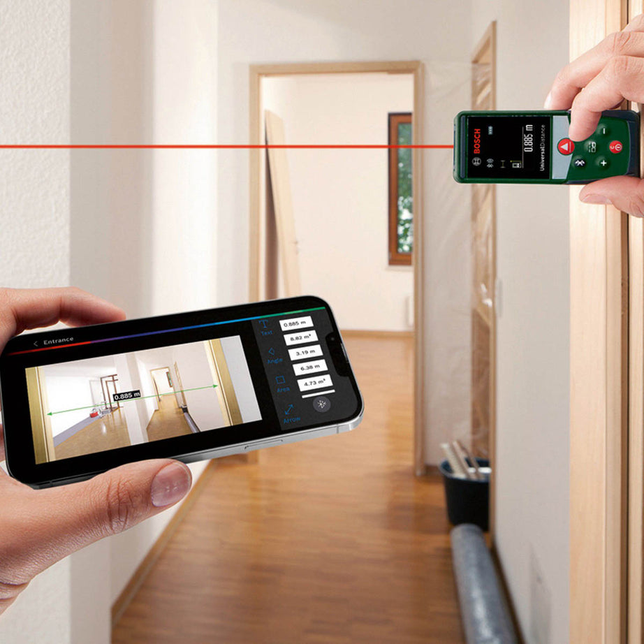 Bosch Laser Distance Measurer 40m Cordless LCD Display Indoor Area Volume - Image 4