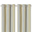 Eyelet Curtain Pair Yellow Stripes Lined Bay Window Modern (W)228 (L)228cm - Image 1