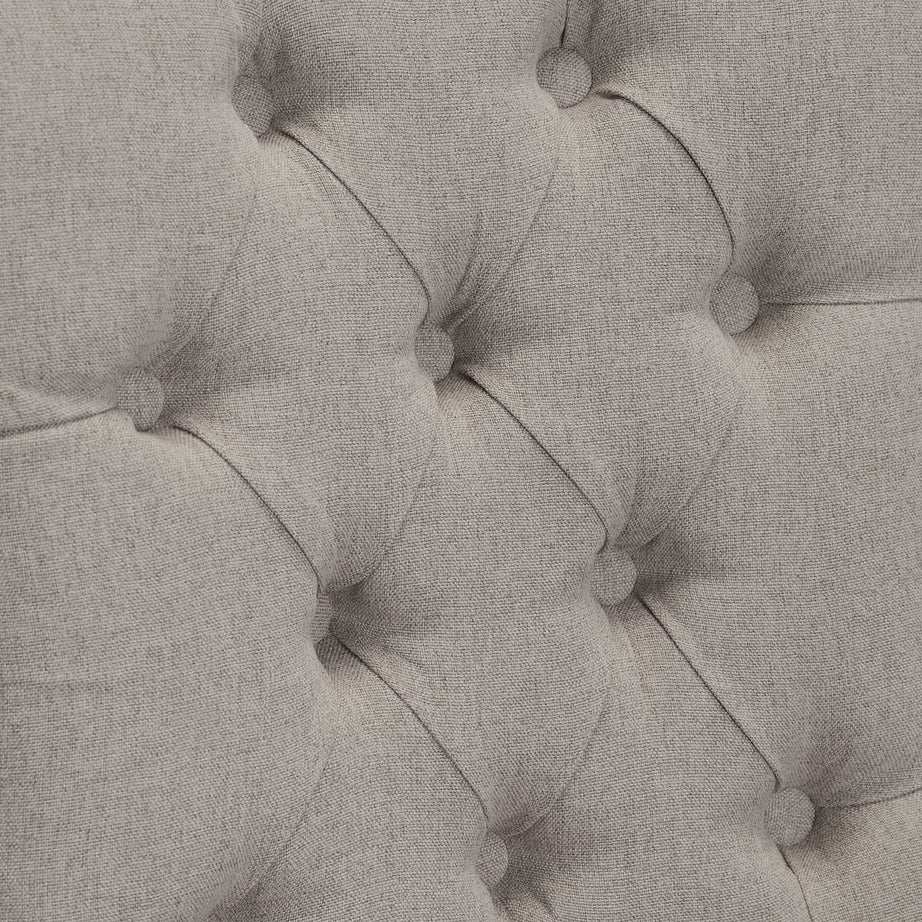 Office Chair Grey Linen Effect Swivel Adjustable Height Contemporary Home - Image 5