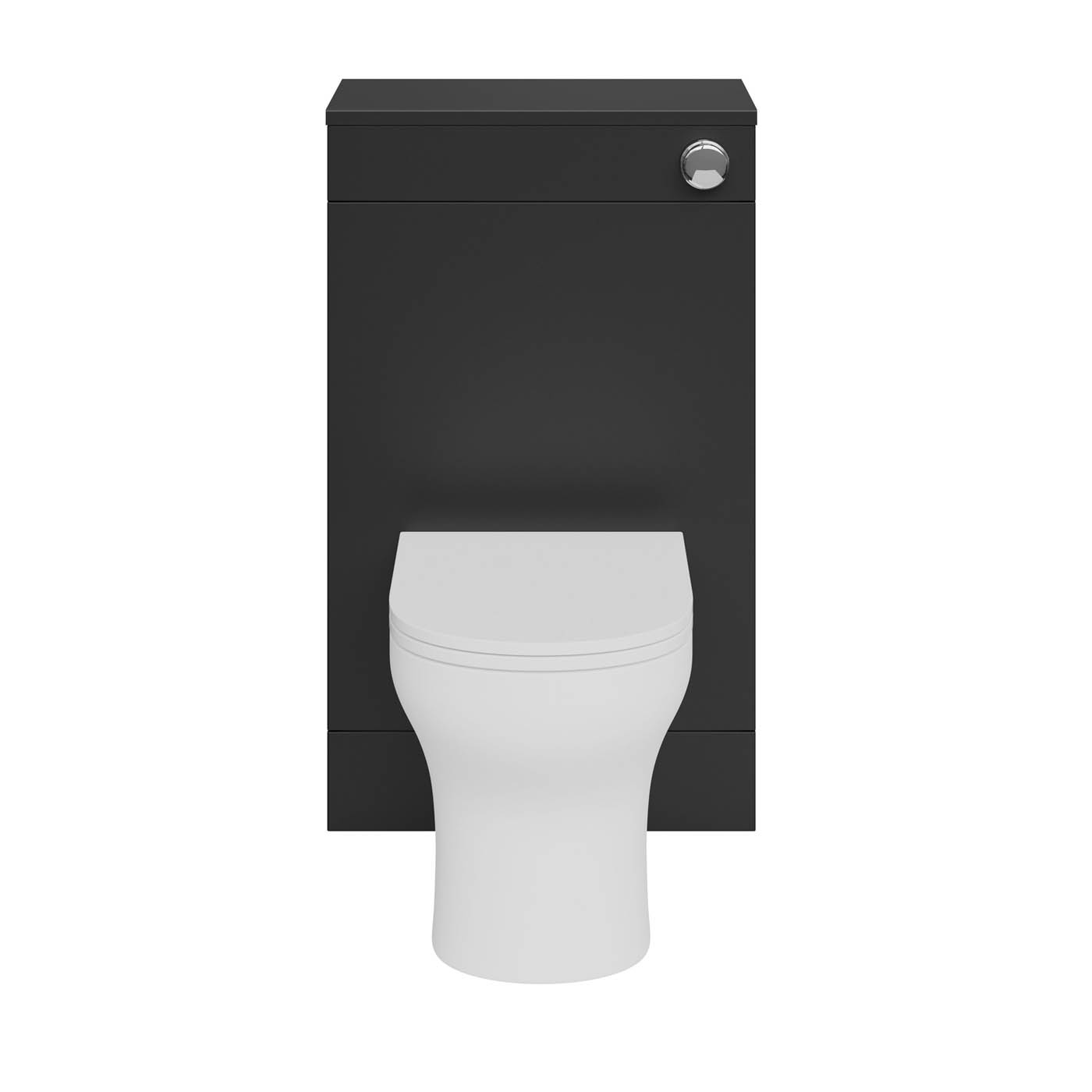 GoodHome Imandra Matt Black Modern Freestanding Toilet cabinet (H)840mm x (W)500mm - Image 6