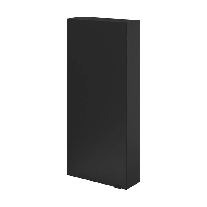 Wall Cabinet Matt Black Single Rectangular Soft Close Modern (W)400mm (H)900mm - Image 1