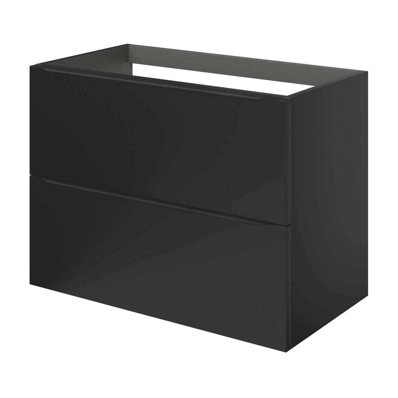 Imandra Bathroom Cabinet Under Sink Matt Black Wall-Mounted (H)600mm (W)800mm - Image 1