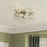 GoodHome Ceiling Light 3 Way Vintage Glass & Metal Chrome Bedroom Living Room - Image 2
