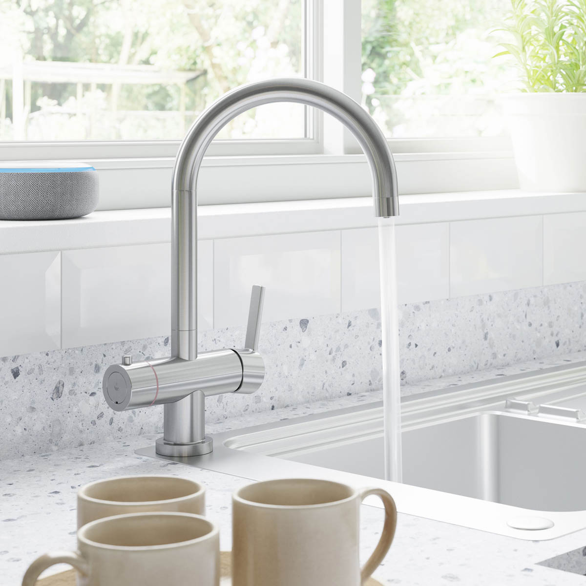 GoodHome Aji Matt Stainless steel effect Boiling water tap - Image 3