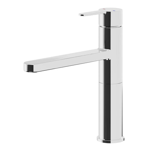 Kitchen Mixer Tap Chrome Gloss Single Lever Swivel Spout Brass Contemporary - Image 1