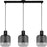 Pendant Ceiling Light Matt Black Smoked Glass Shades Hanging Industrial Modern - Image 1