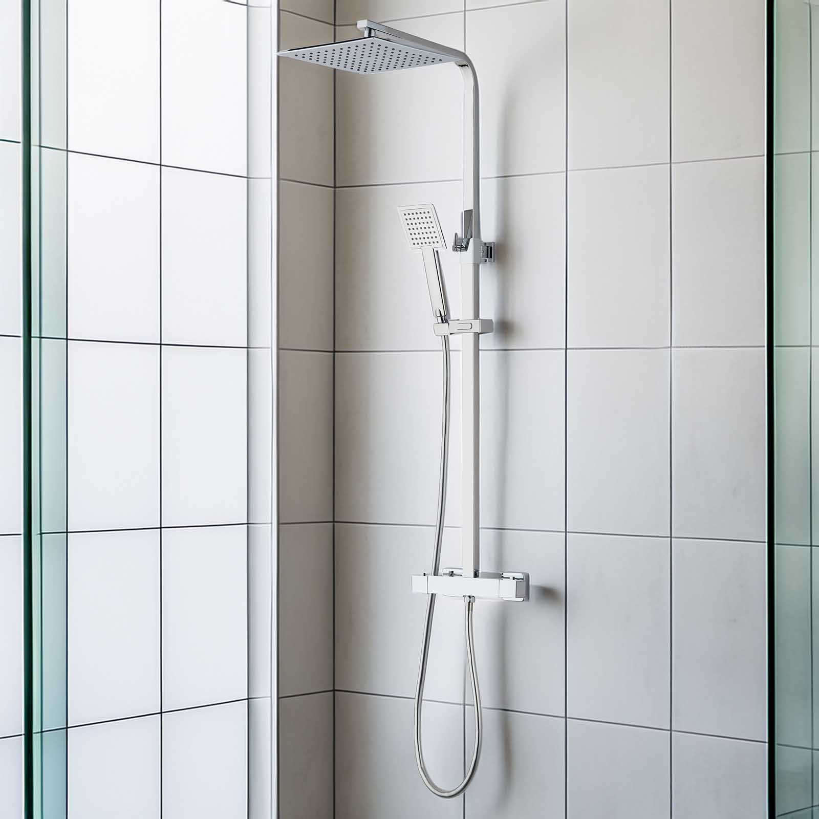 GoodHome Kozo Chrome effect Thermostatic Multi head shower with 2 heads & 1.5m hose length - Image 2