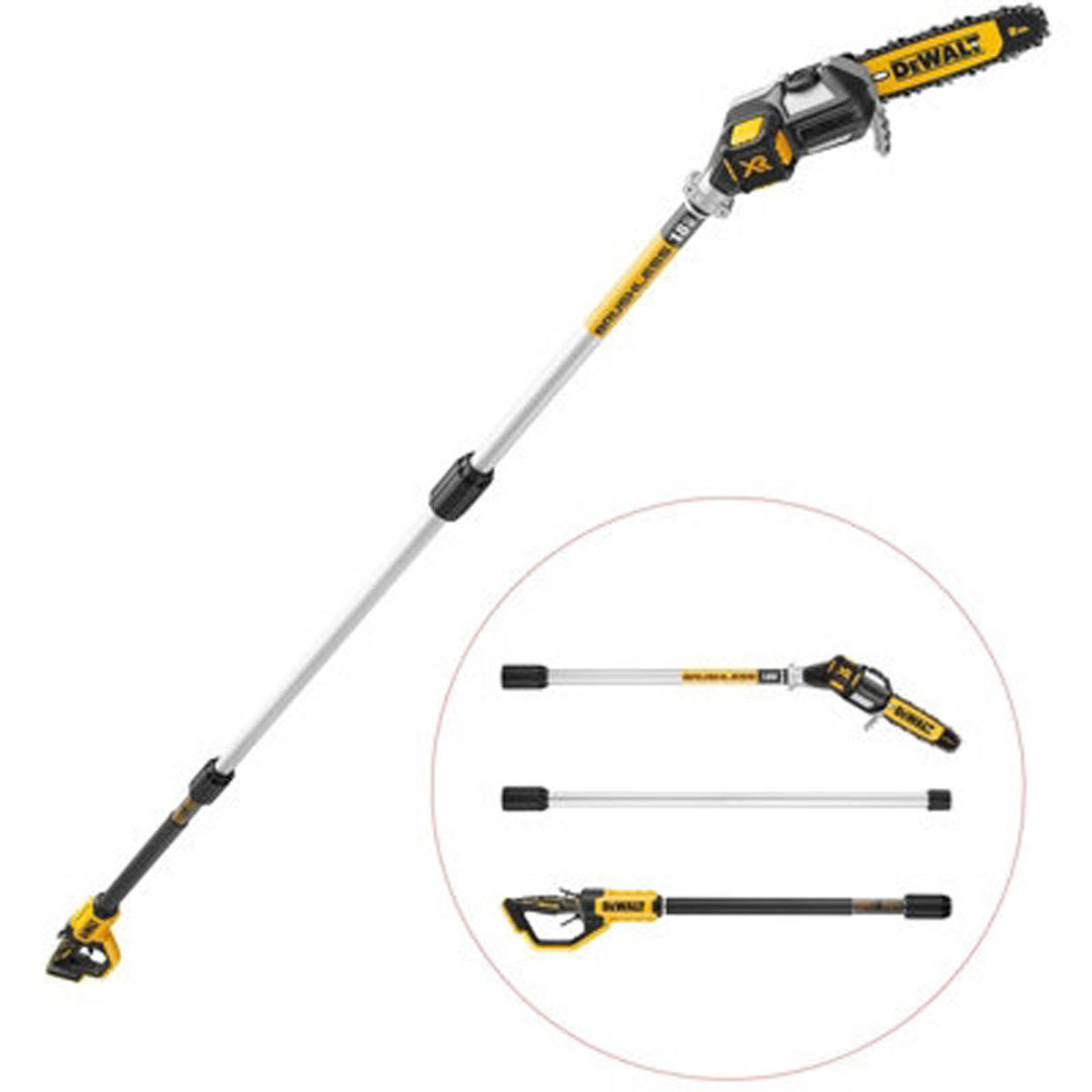 Dewalt Pole Saw Cordless 18V Li-Ion DCMPS567N-XJ 200mm Chainsaw Pruner Body Only - Image 1