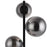 Table Lamp Modern Style Decorative Matt Black 3 Smoky Glass Shades Portable 5W - Image 2