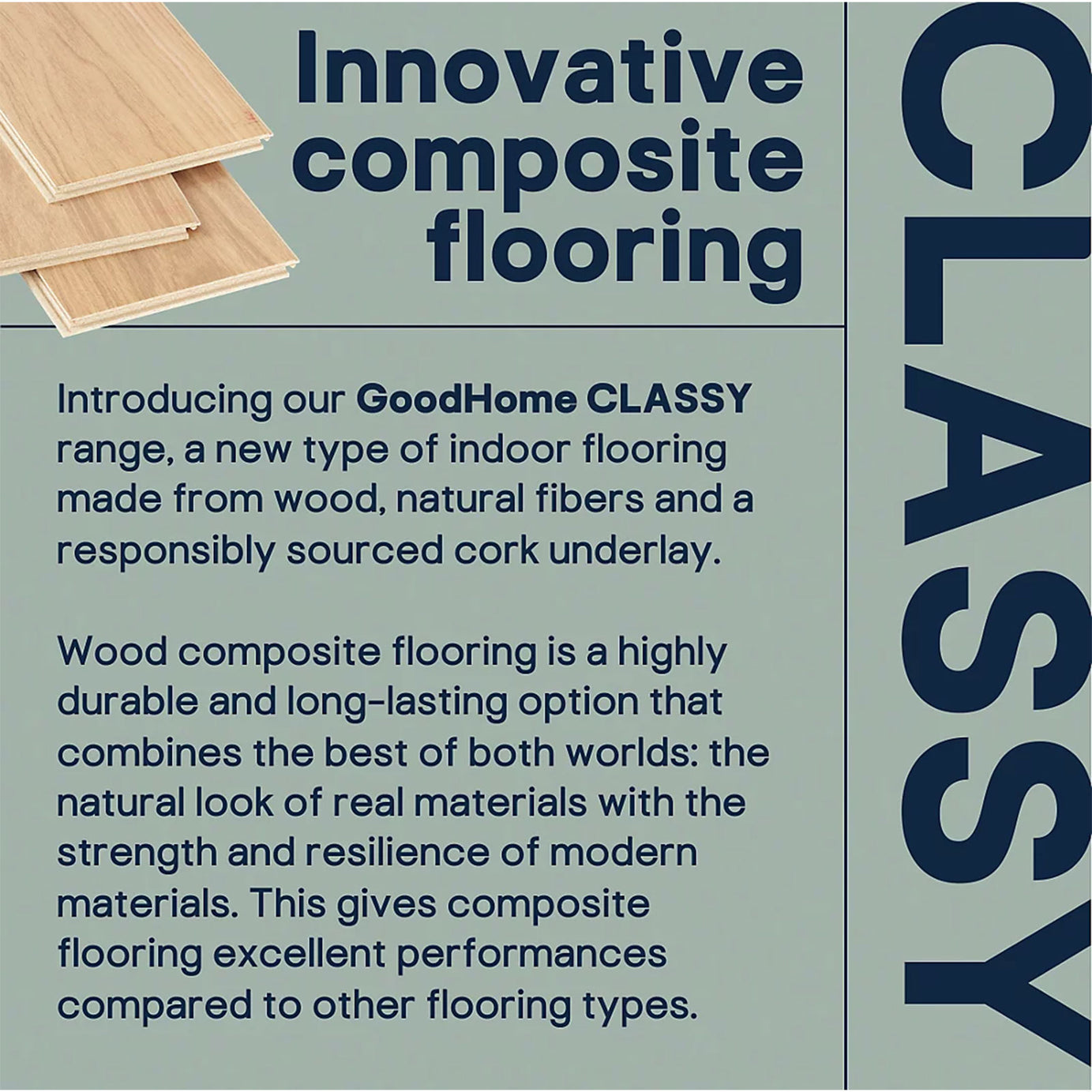 GoodHome Classy Oak Effect Click Flooring 1.98m2 Composite Floor Planks T9mm - Image 10