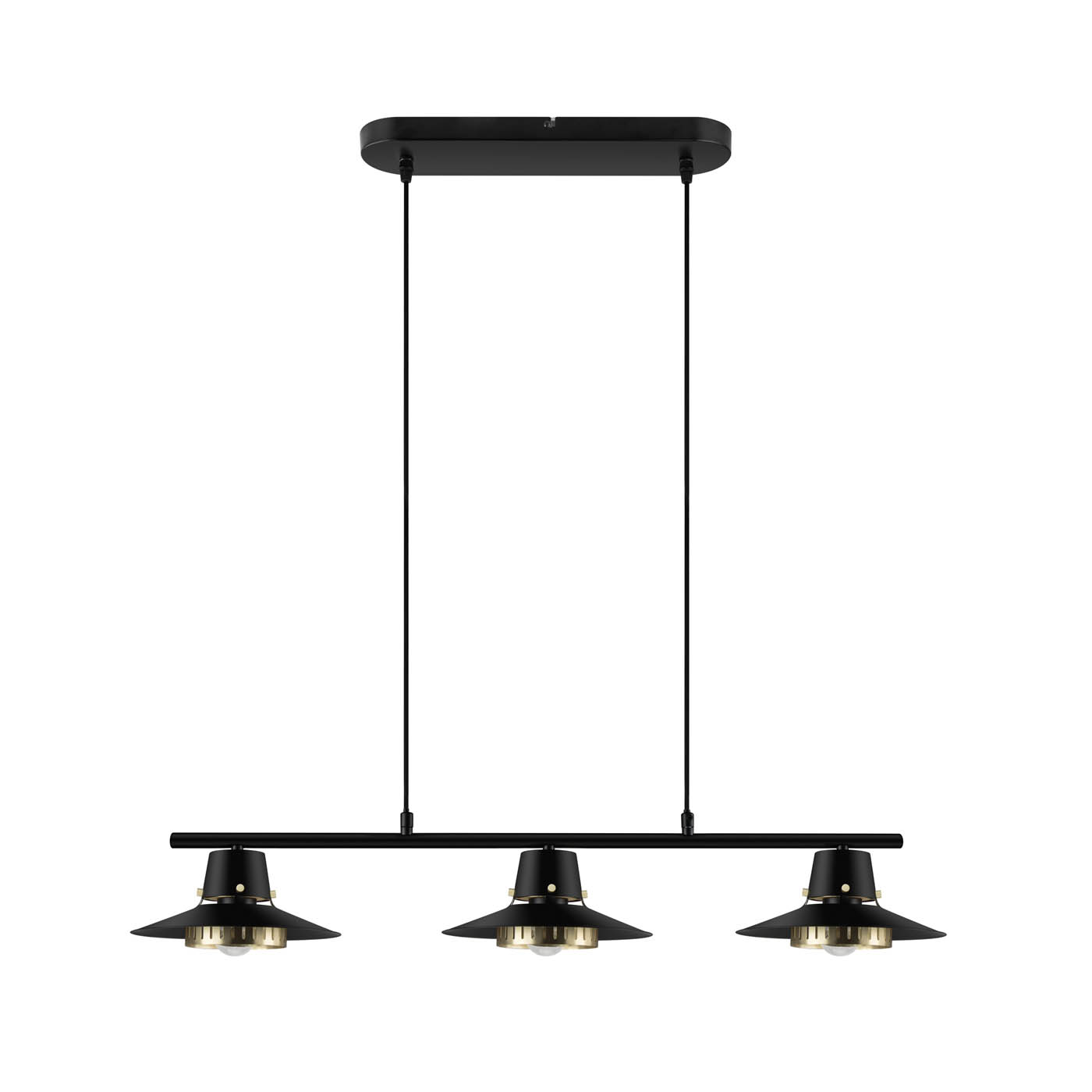 LED Ceiling Light 3 Way Matt Black Gold E27 Adjustable Pendant Indoor Modern - Image 2
