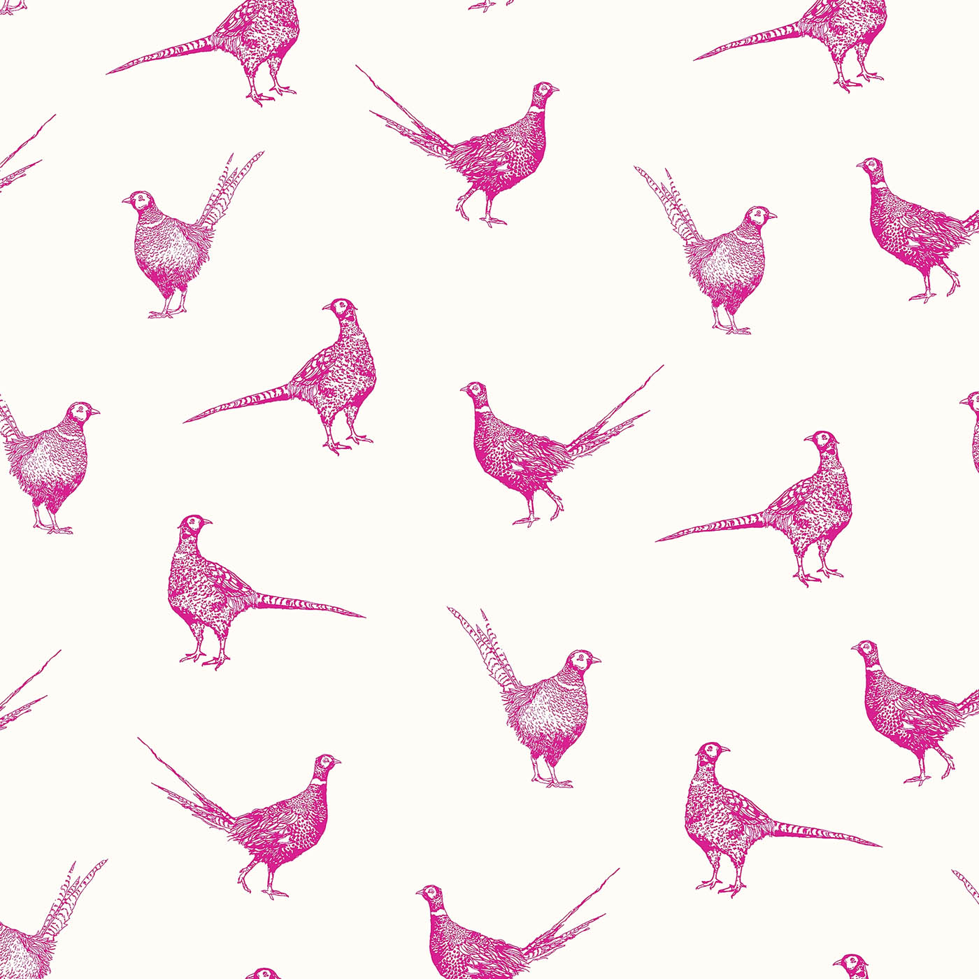 Joules Wallpaper Smooth Pink Pheasant Country Lifestyle Bedroom Living Room - Image 1