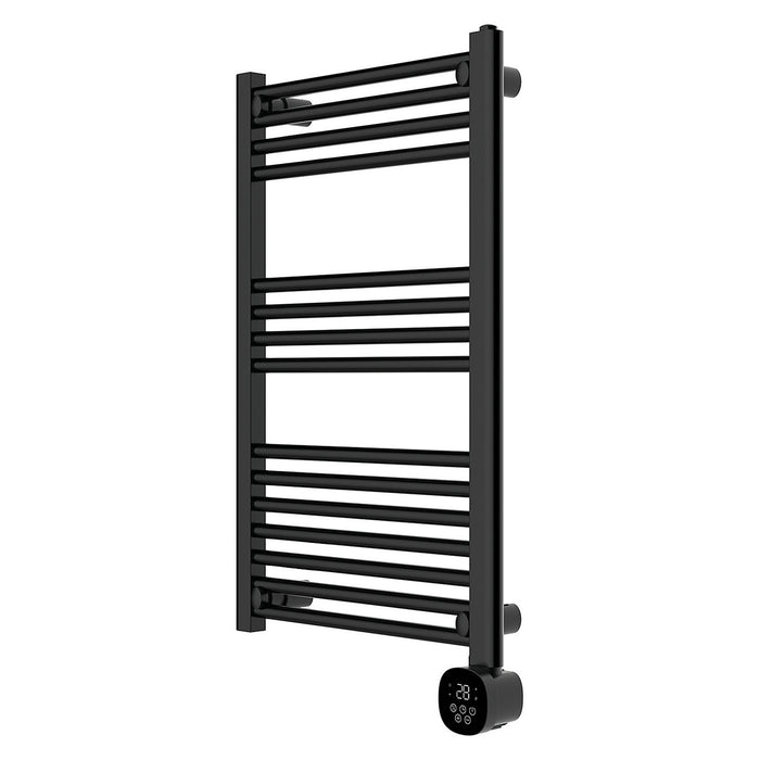 Towel Rail Radiator Electric Smart Black Flat Warmer Wall Mount(W)500 x (H)850mm - Image 1