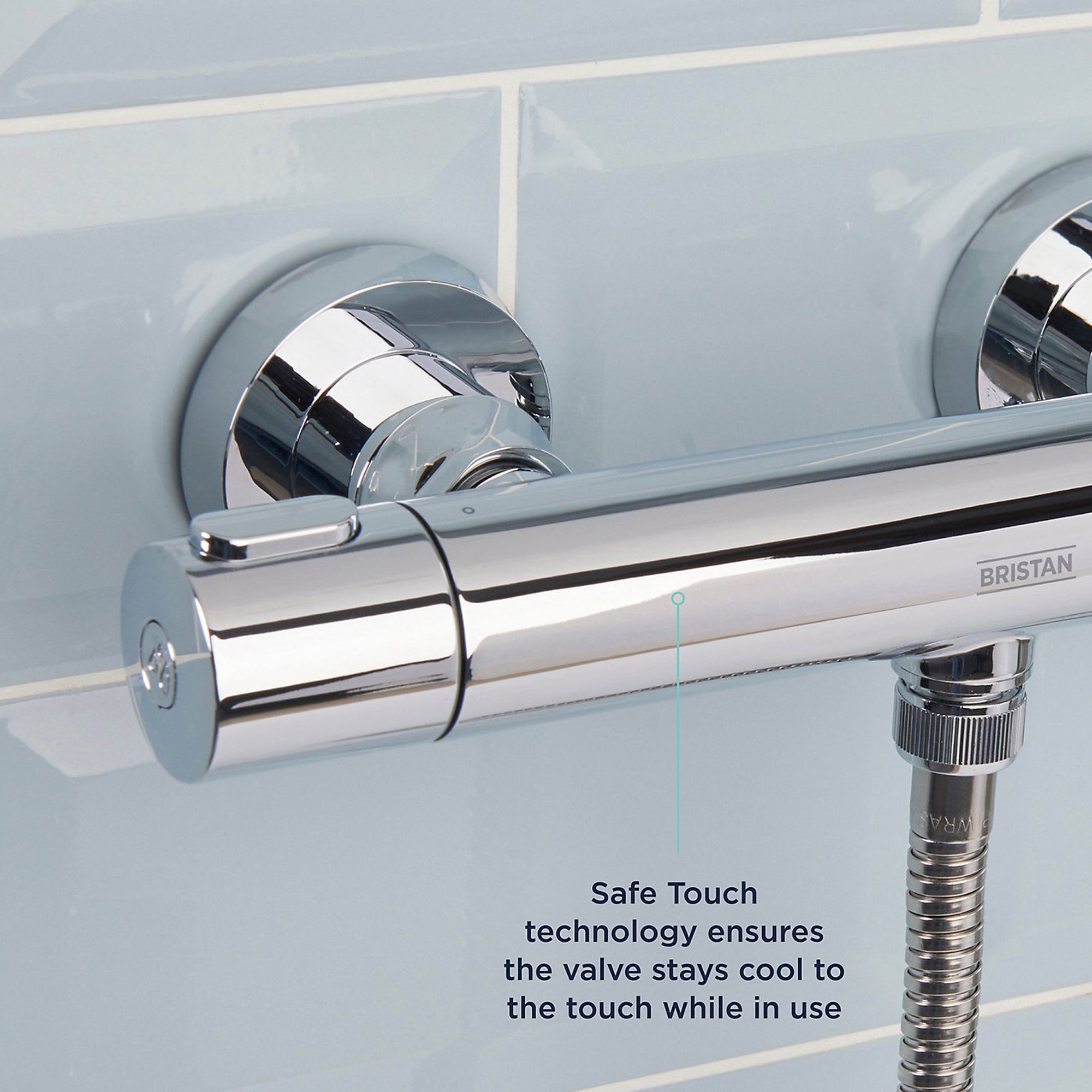 Bristan Mixer Shower Thermostatic Dual Control Gloss Chrome Effect Modern - Image 5
