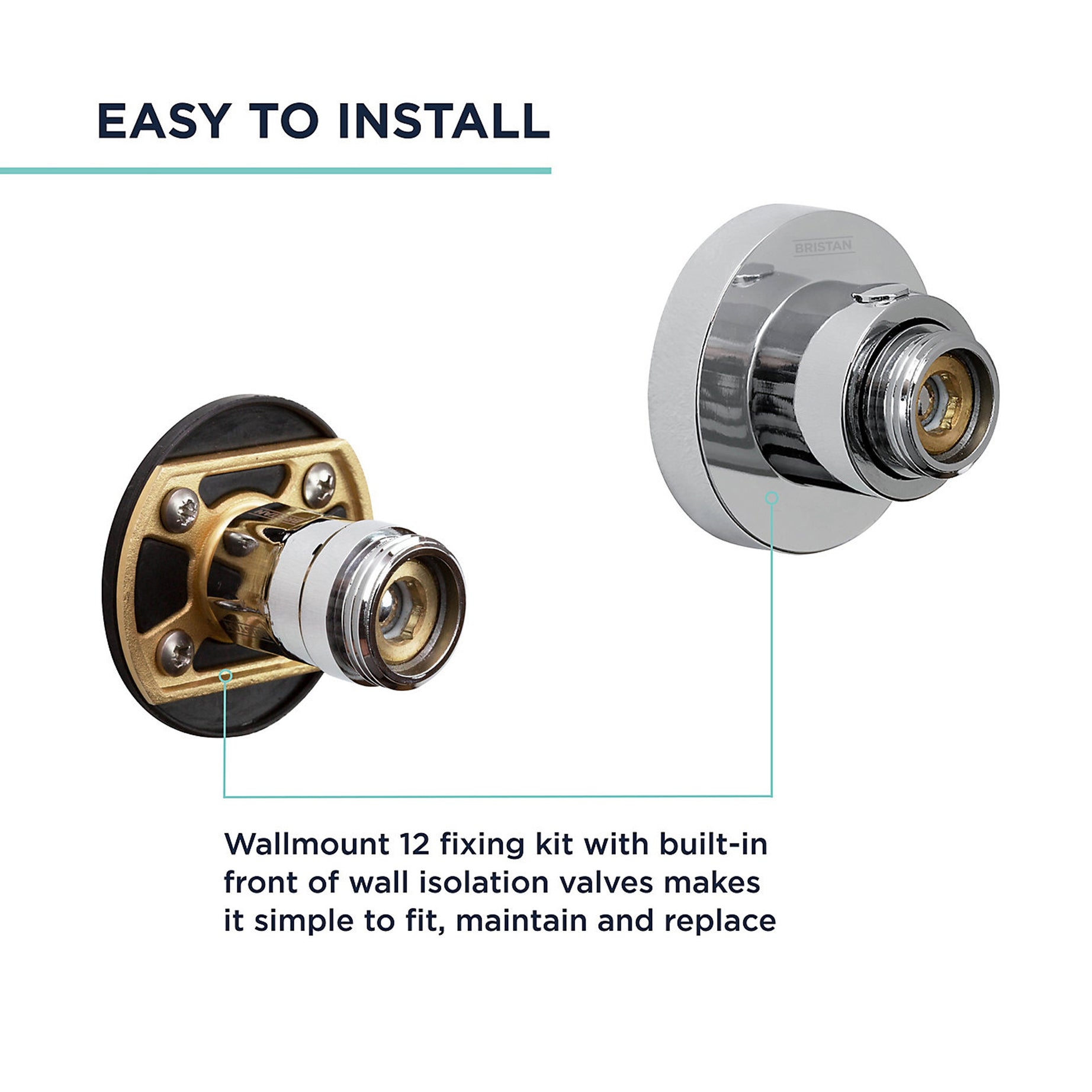 Bristan Mixer Shower Thermostatic Dual Control Gloss Chrome Effect Modern - Image 7