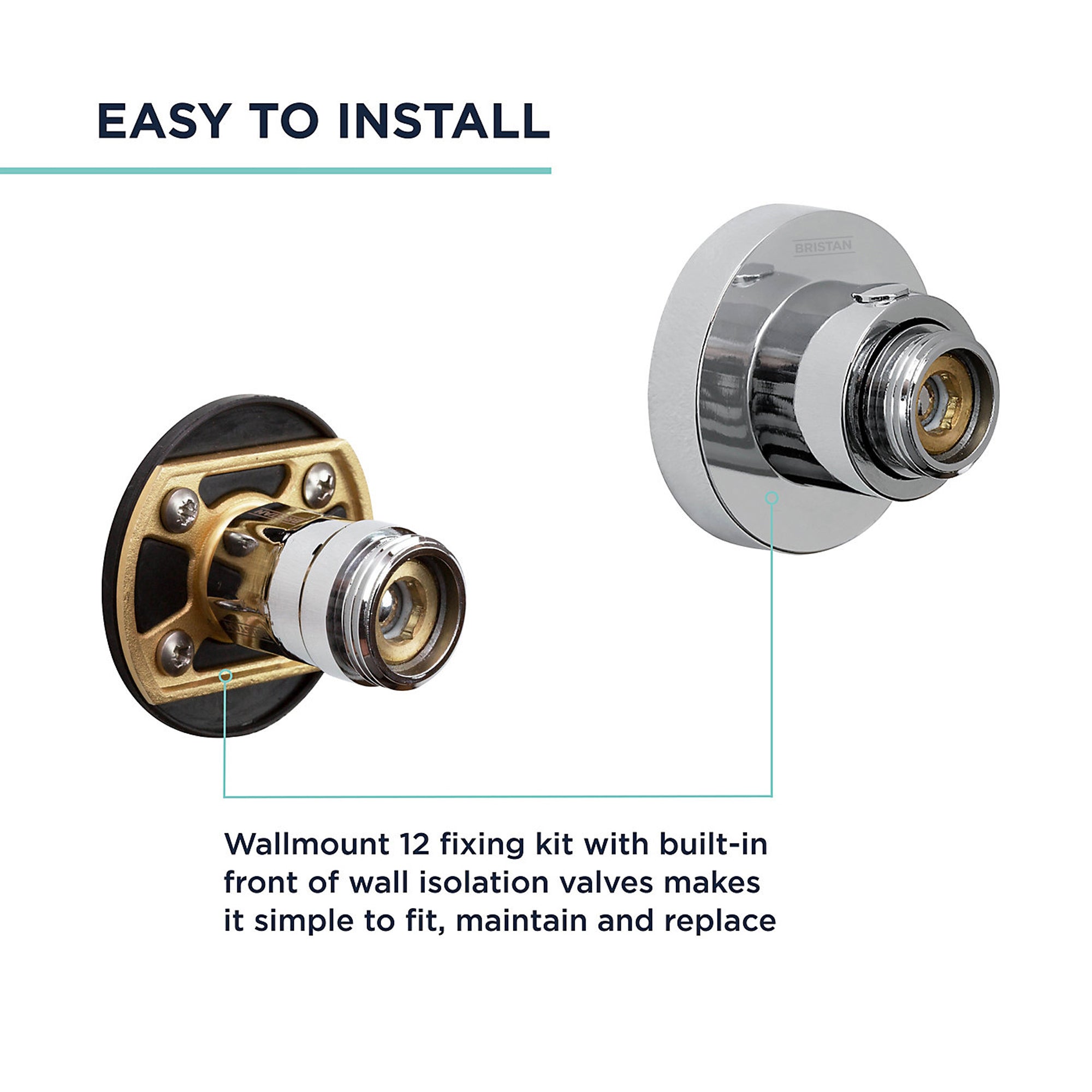 Bristan Mixer Shower Thermostatic Dual Control Gloss Chrome Effect Modern - Image 7