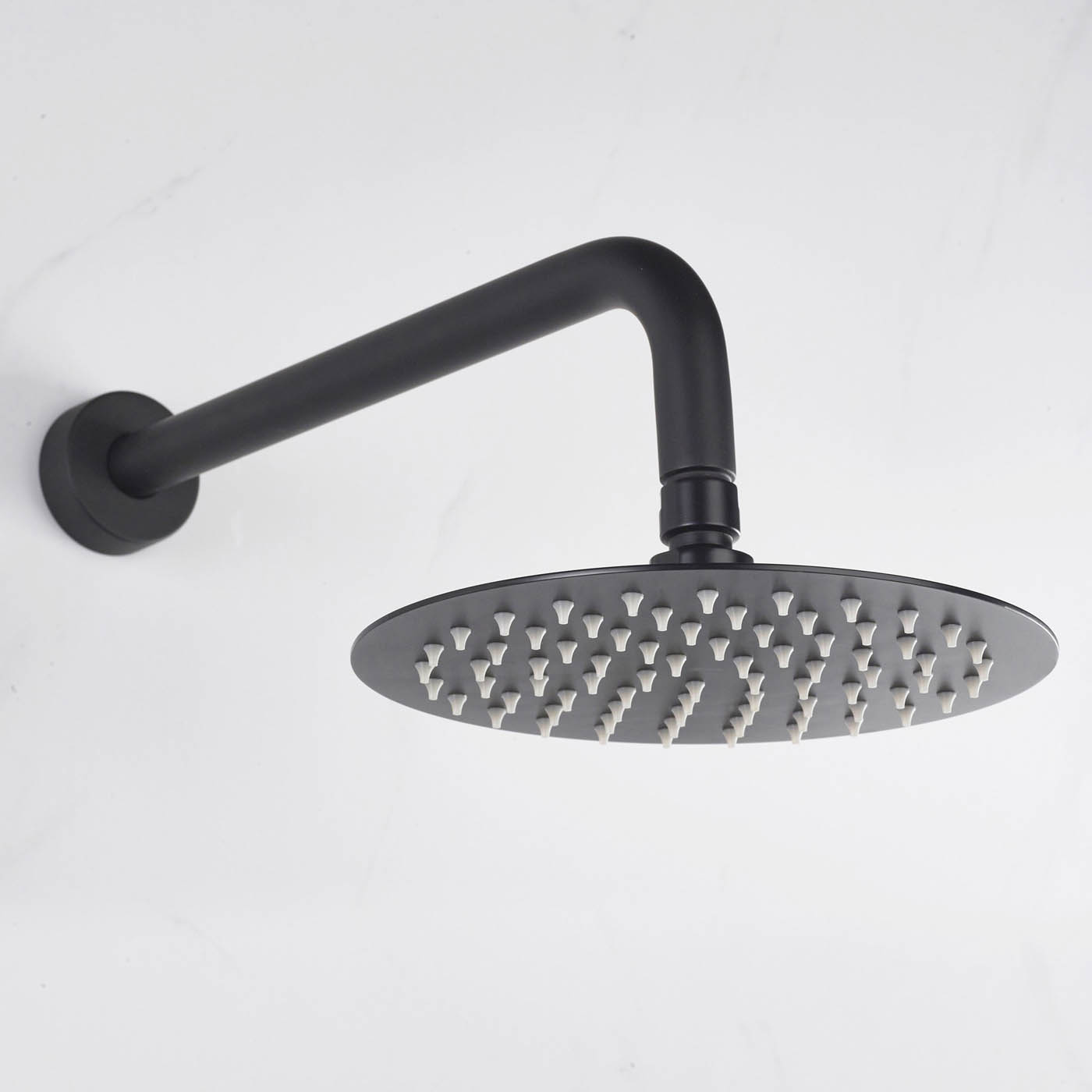 Bristan Thermostatic Mixer Shower Matt Black Recessed Dual Round Head Bathroom - Image 2