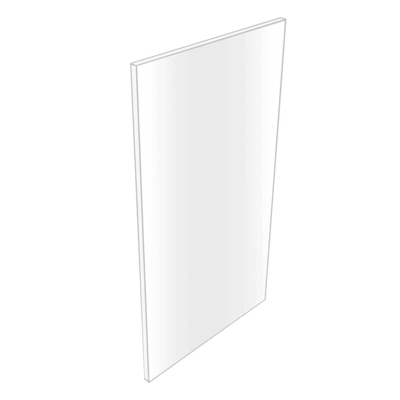 Bathroom End Panel High Gloss White Finish MFC Straight Edge Modern (H)900mm - Image 1