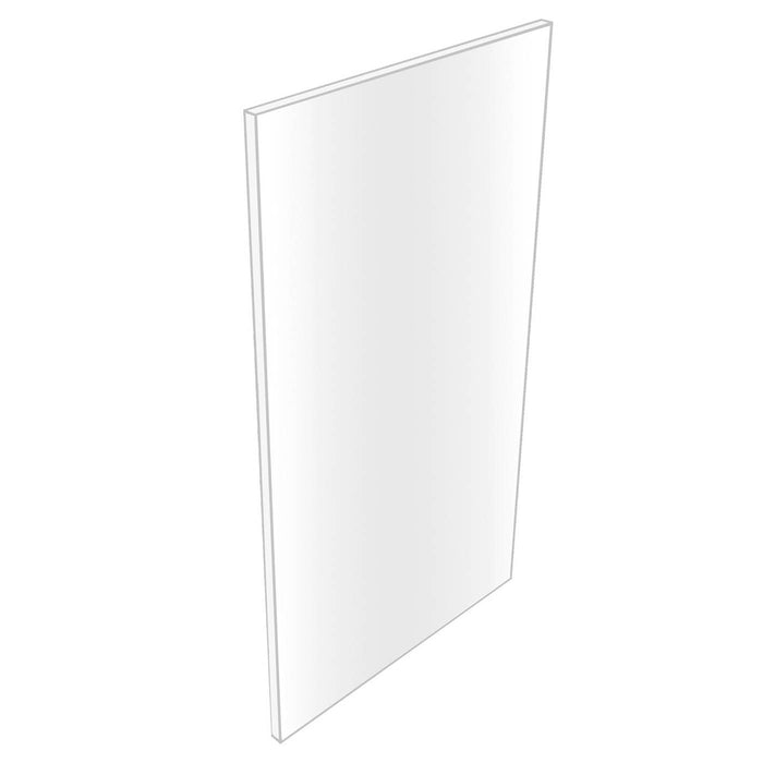 Bathroom Cabinet End Panel Gloss White Straight Edge Contemporary (H)900mm - Image 1