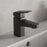 Basin Mono Mixer Tap Matt Black Single Lever Modern Compact Bathroom Deck Mount - Image 4