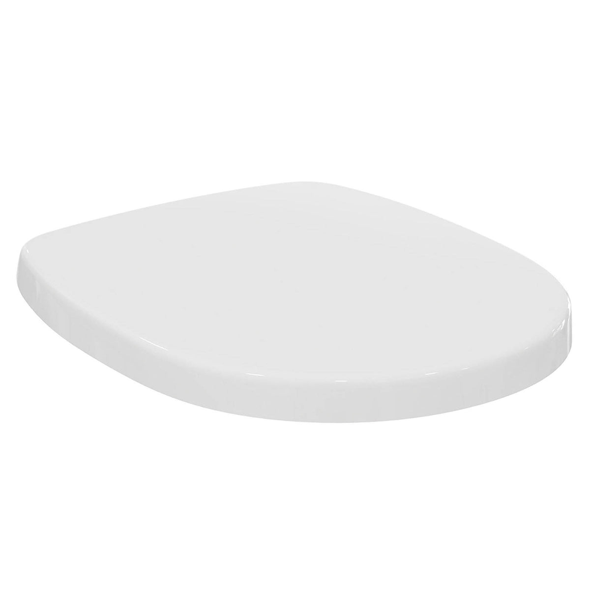 Toilet Seat White Square Soft Close Duroplast Bathroom WC Quick Release Modern - Image 1