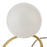 Table Lamp LED Light Gloss White Glass Pearl Steel Satin Gold Effect Modern - Image 4