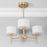 Ceiling Light LED 3 Lamp Metal Satin Gold Antique Brass Effect Contemporary - Image 3