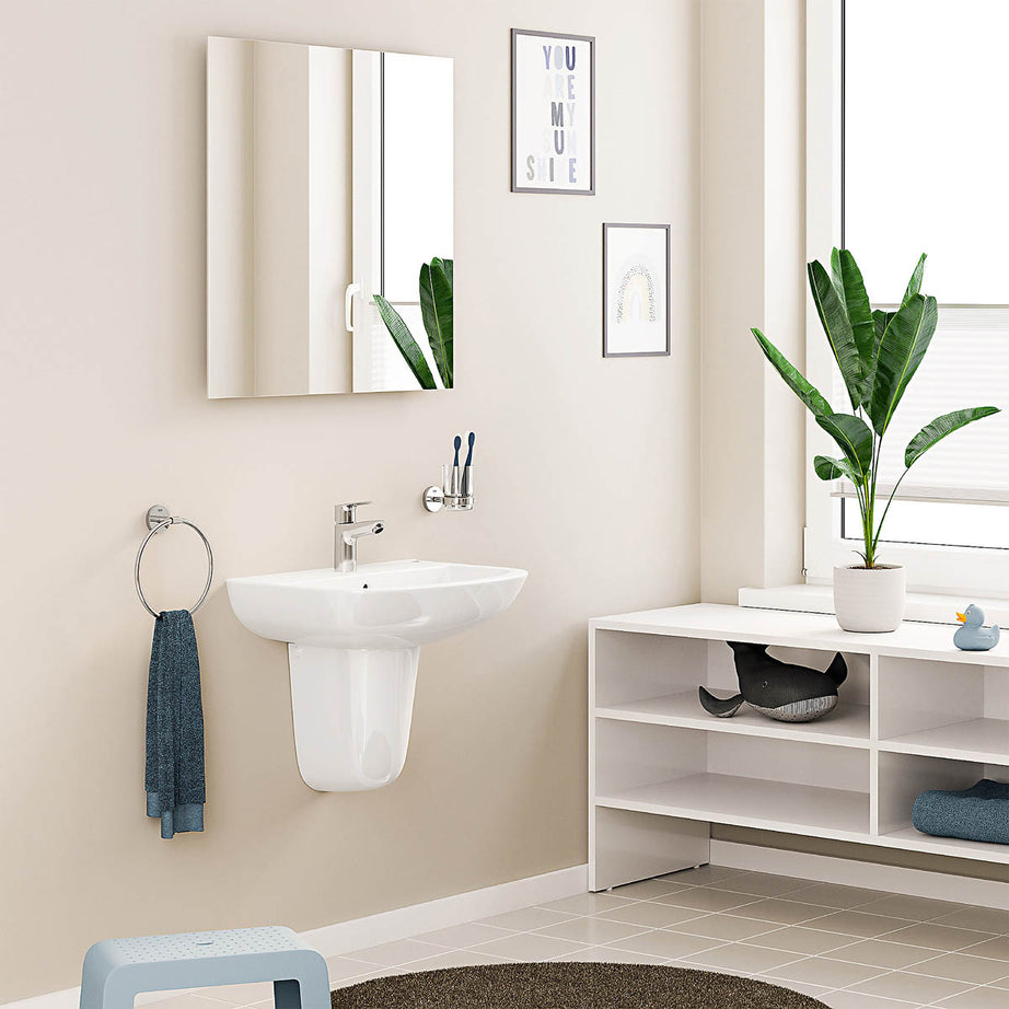 Grohe Bathroom Basin Tap Mono Mixer Chrome Small Single Lever Pop Up Waste - Image 2