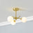 LED Ceiling Light 3 Way Round Globe Glass Shades Bedroom Livingroom Modern - Image 2