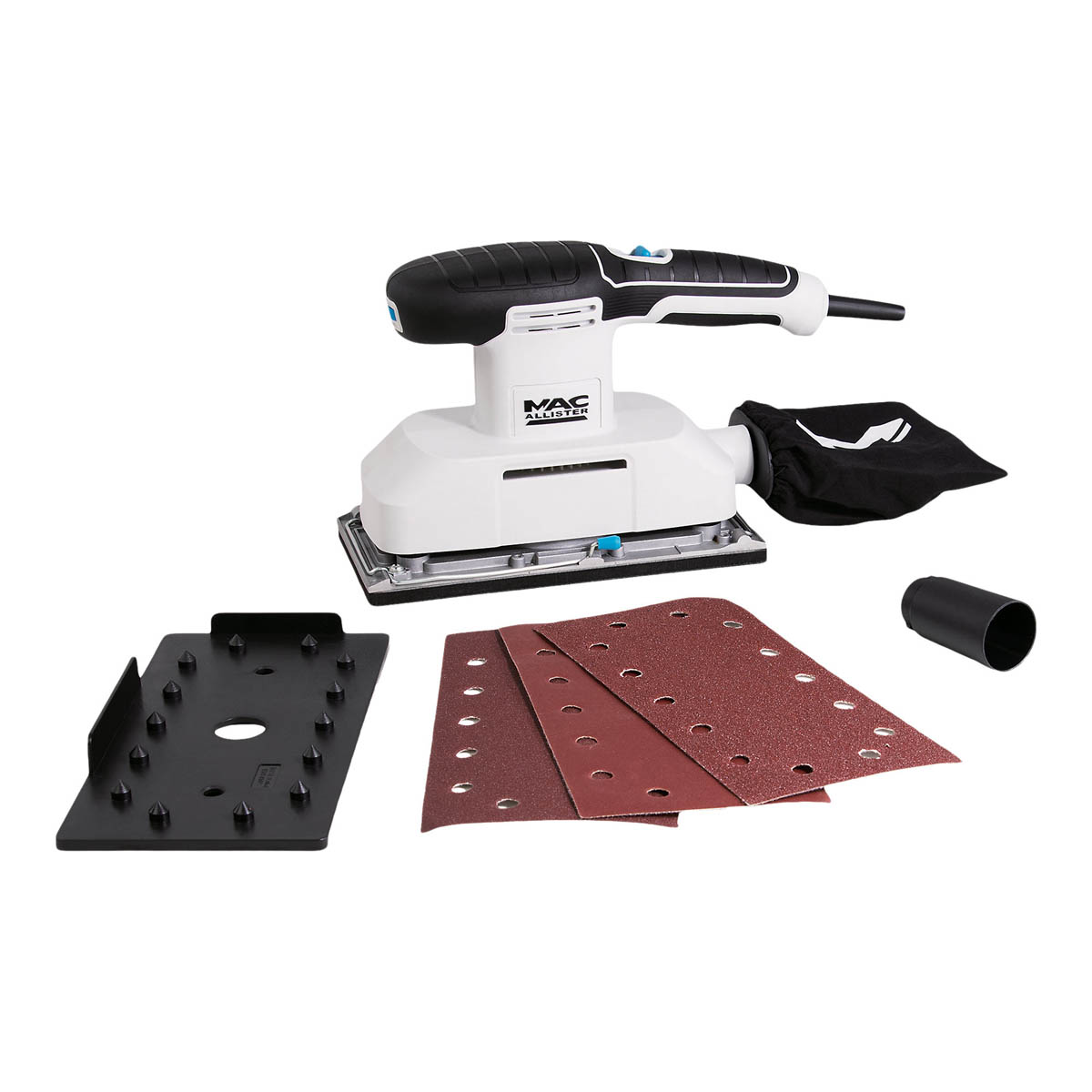 Mac Allister Sheet Sander MCB998SDR Corded Electric Soft Grip 300W 220-240V - Image 4