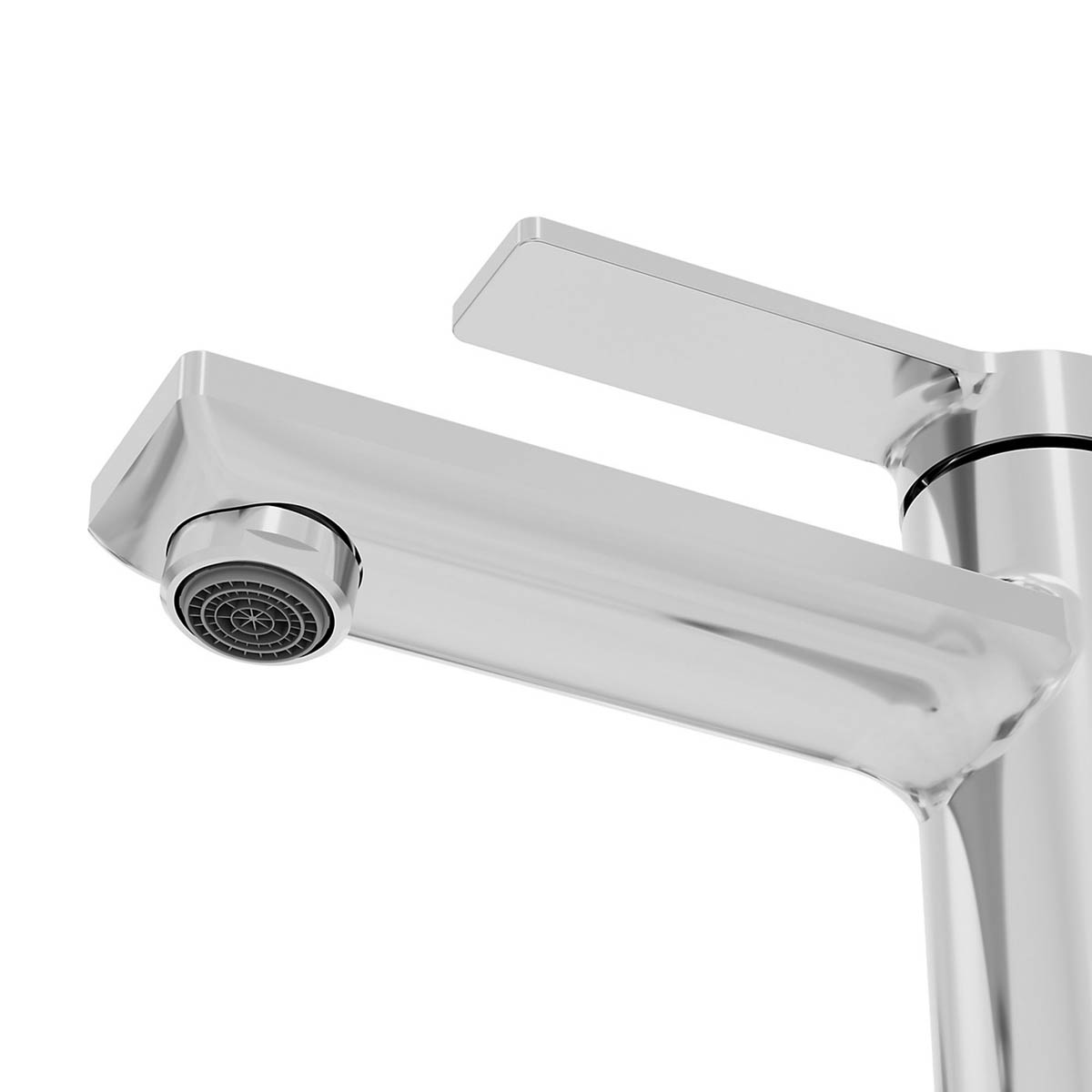 Bathroom Basin Tap Mixer Gloss Chrome Single Lever Ceramic Cartridge Faucet - Image 7