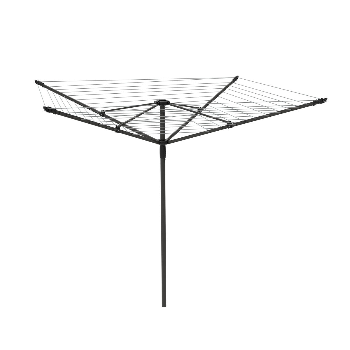 BetterDri Garden Rotary Airer 4 Arm Brown Steel Foldable Rust Resistant 50m - Image 1