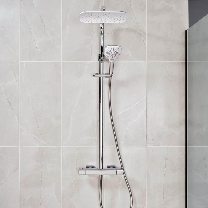 Triton Mixer Shower Thermostatic Multi Head Stainless Steel Chrome Effect - Image 2