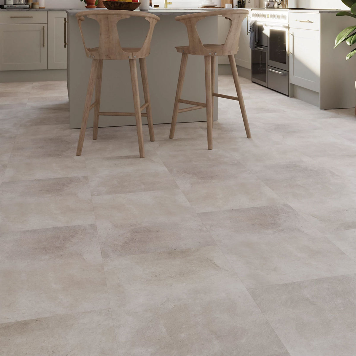 Composite Click Flooring White Concrete Effect Water Resistant Modern 1.95m² - Image 7
