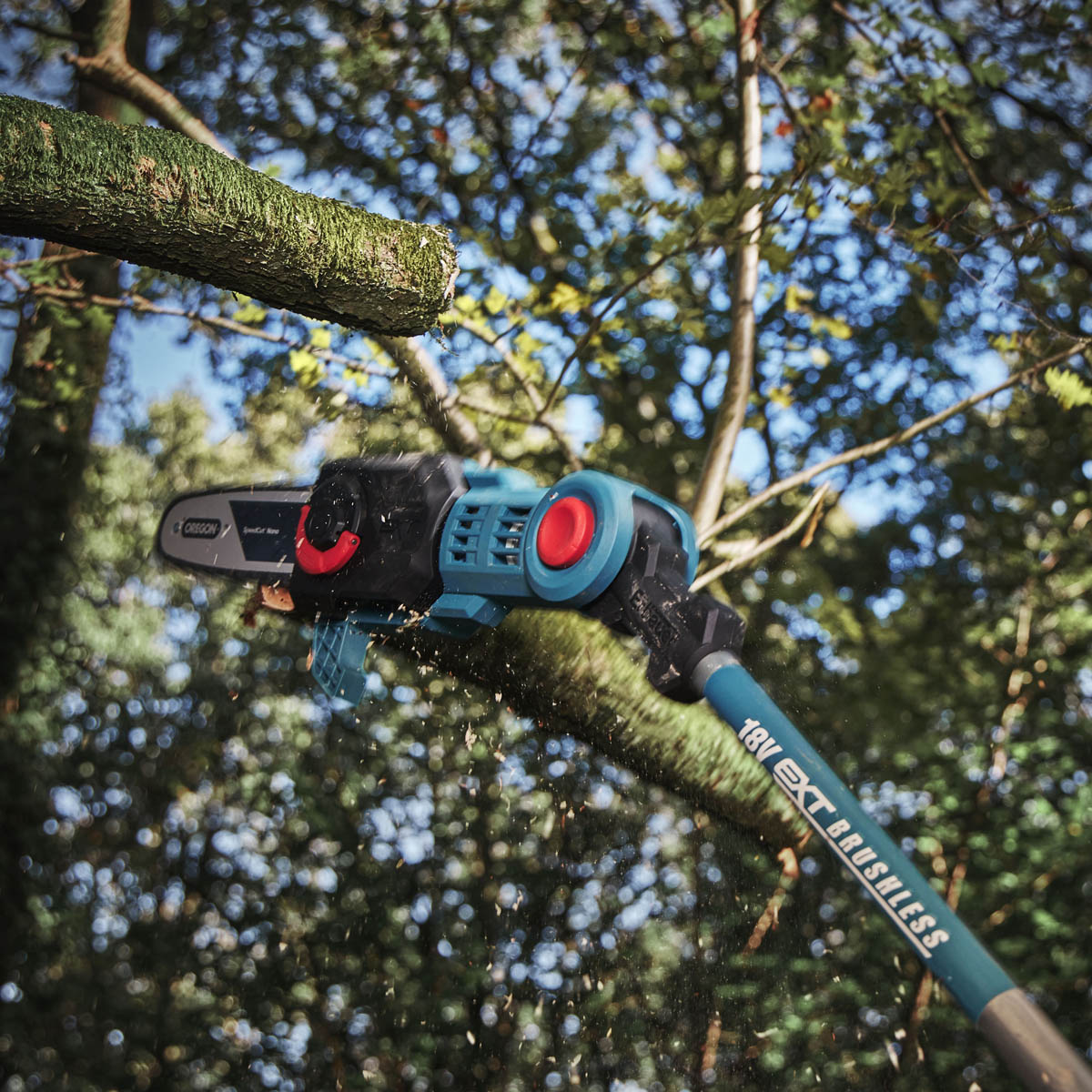 Erbauer Pole Saw Cordless 18V 6.0/3.0Ah Li-Ion ERI1020PLS Garden Chainsaw - Image 6