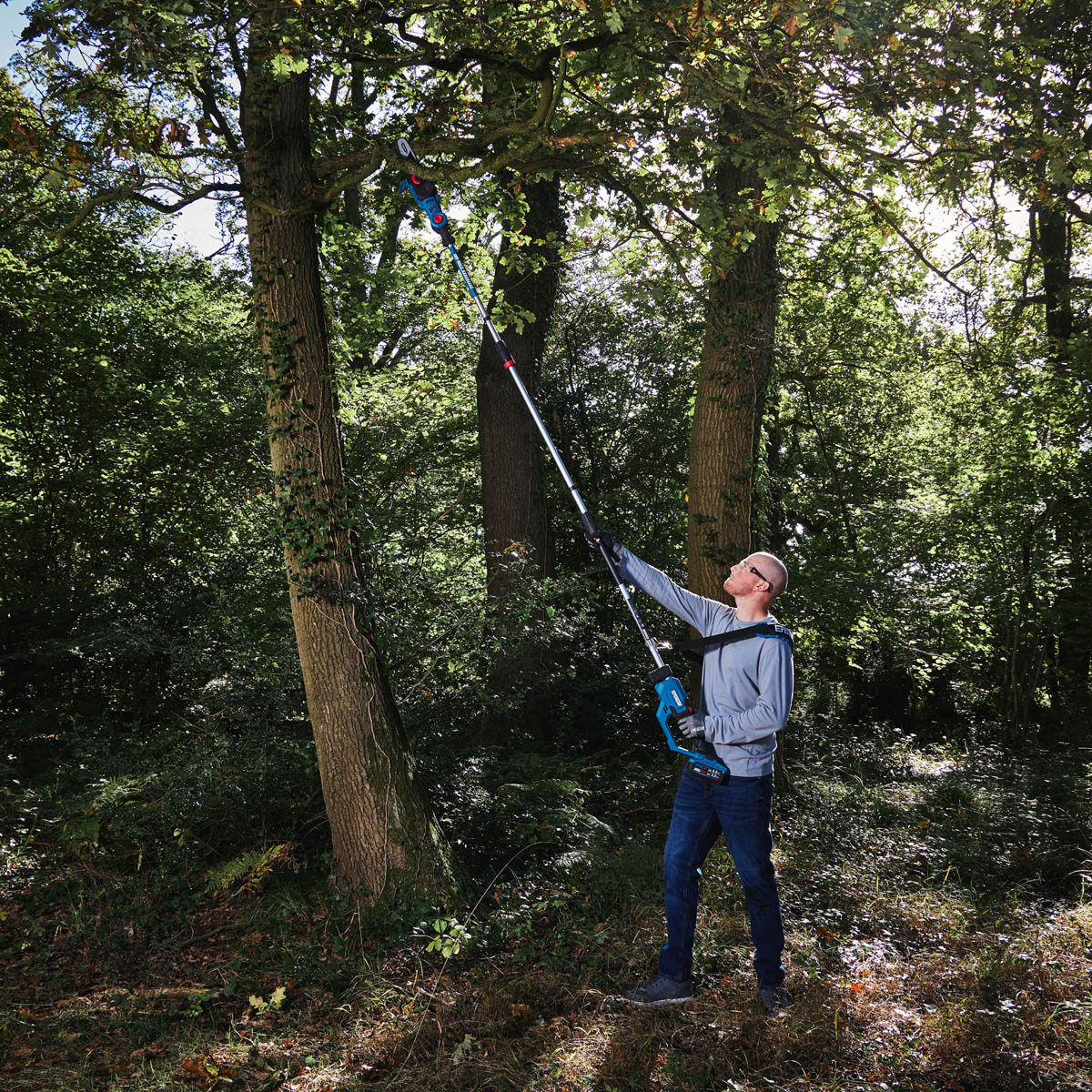 Erbauer Pole Saw Cordless 18V 6.0/3.0Ah Li-Ion ERI1020PLS Garden Chainsaw - Image 7