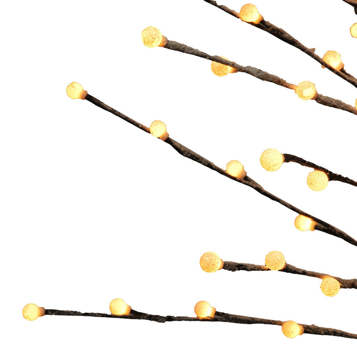 LED Christmas Berry Tree 4ft Black Pre-lit Warm White Indoor Outdoor 1210mm - Image 4